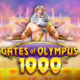 Gates of Olympus 1000 online game logo by Pragmatic Play on slot-exo-casino.com